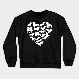 Heart full of dogs Cute little dogs in a heart Heart Full Of Dogs Doglove Only dogs in my heart Crewneck Sweatshirt